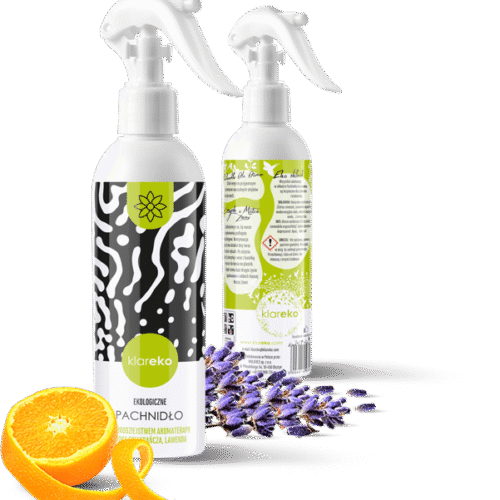 Ekologiczne środki czystości. Pachnidło klareko, aromat słodka pomarańcza, lawenda 250ml