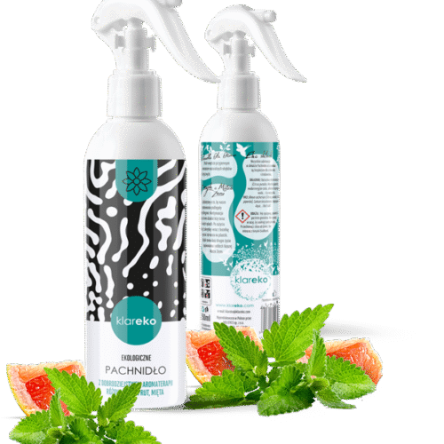 Ekologiczne środki czystości. Pachnidło klareko, aromat różowy grejpfrut, mięta 250ml