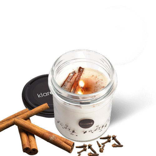 świece zapachowe pachnące świecidło 80g cynamon i goździki klareko ekologiczne środki czystości czyli kosmetyki dla domu