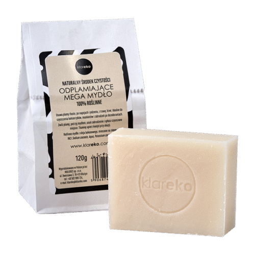 Odplamiające Mega Mydło roślinne do prania klareko naturalne środki czystości klareko