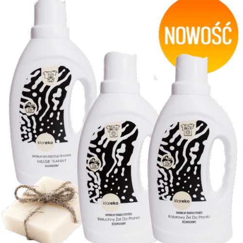 Klareko - Zestaw do Prania Bezzapachowy przyjaciele prania do białego do kolorów do odplamiania