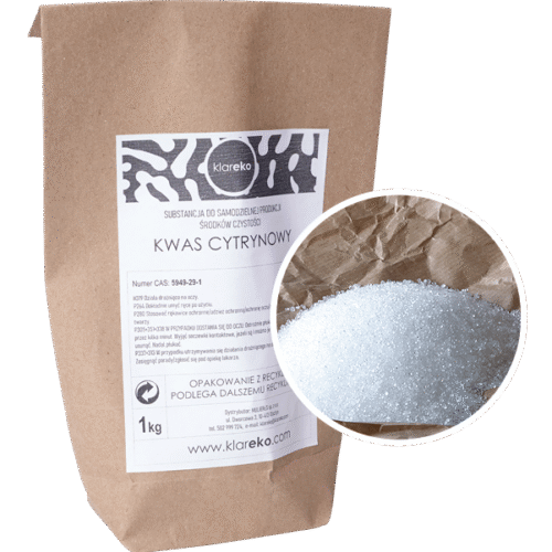 Kwas cytrynowy Substancja do samodzielnej produkcji środków czystości