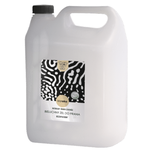Bieluchny Żel Do Prania *w opakowaniu uzupełniającym 5l bieluchny żel do prania białego białych ubrań klareko naturalne srodki czystości do prania do sprzątania sprzątanie ekologiczne eko czysty dom zielona chemia zero waste less wyprzedaż promocja bezzapachowy