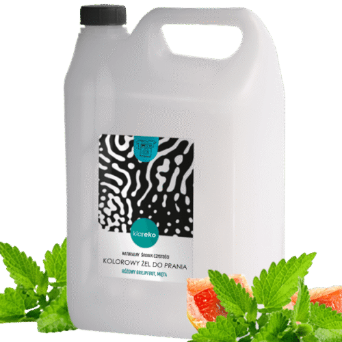 kolorowy żel do prania kolorowego kolorów klareko naturalne srodki czystości do prania do sprzątania sprzątanie ekologiczne eko czysty dom zielona chemia zero waste less wyprzedaż promocja