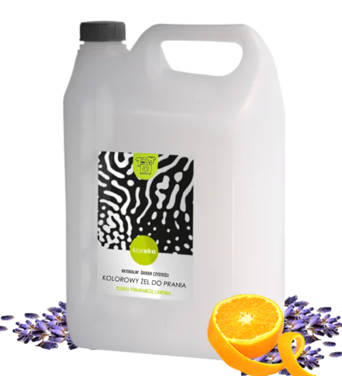 kolorowy żel do prania kolorowego kolorów klareko naturalne srodki czystości do prania do sprzątania sprzątanie ekologiczne eko czysty dom zielona chemia zero waste less wyprzedaż promocja