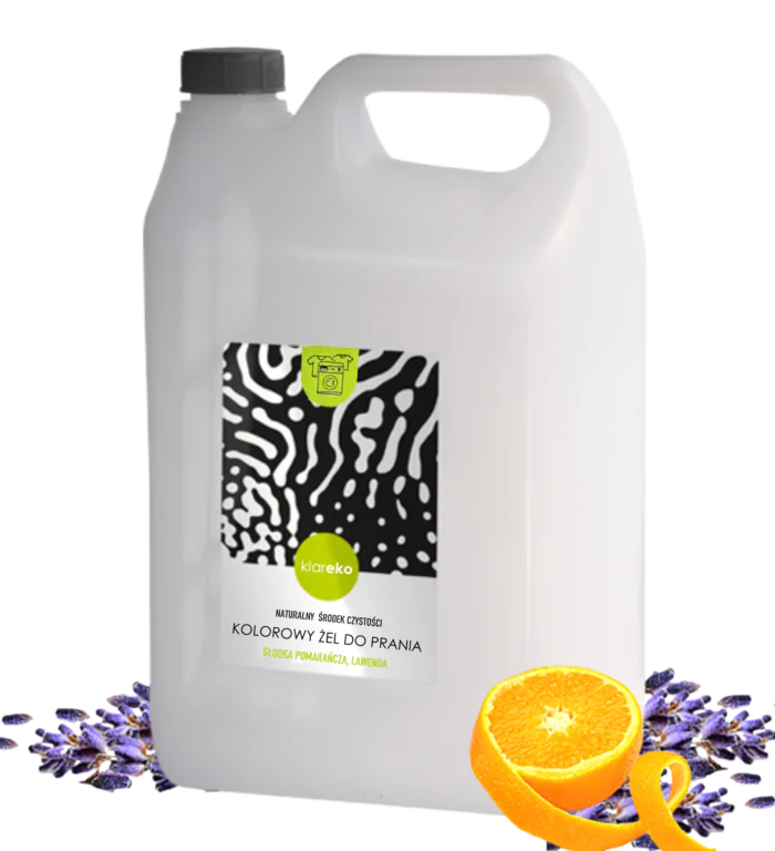 kolorowy żel do prania kolorowego kolorów klareko naturalne srodki czystości do prania do sprzątania sprzątanie ekologiczne eko czysty dom zielona chemia zero waste less wyprzedaż promocja